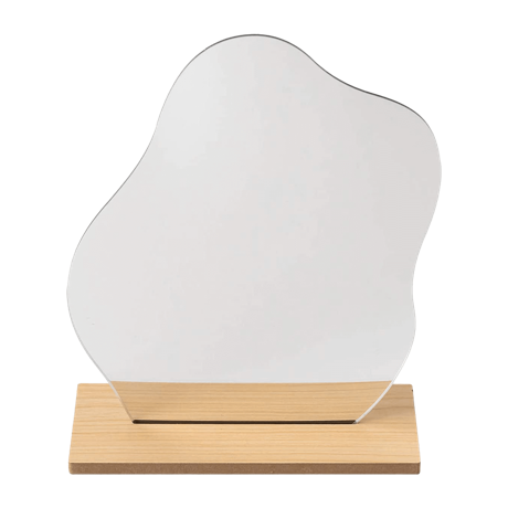 ウェーブミラー アクリルミラー 木製