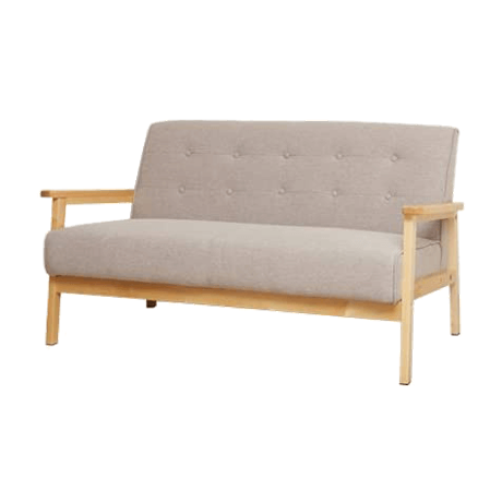 シンプルな二人掛けのソファ