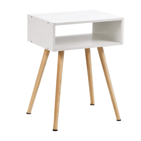 サイドテーブル 木製 ホワイト/ナチュラル 白 シンプル おしゃれ