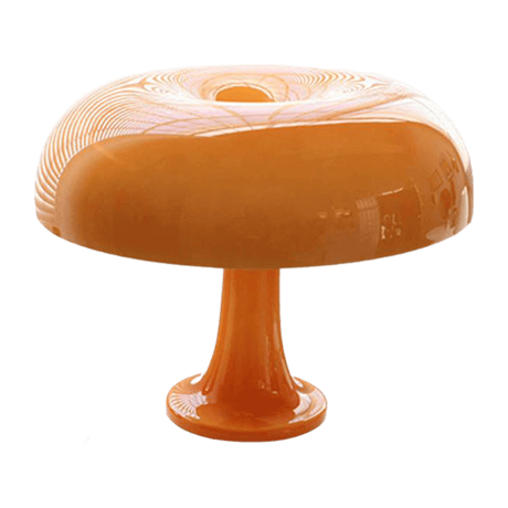 オレンジなキノコのテーブルランプ
