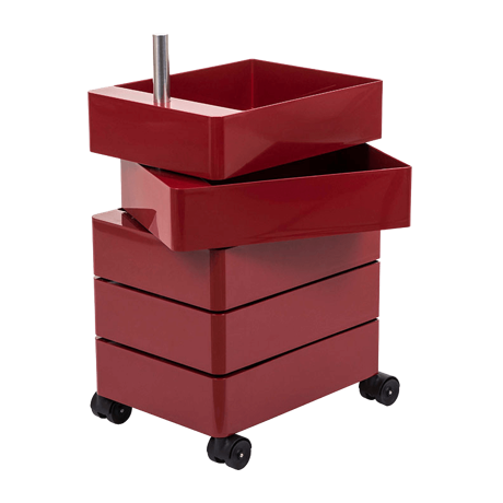 収納コンテナ 360°CONTAINER ボルドー おしゃれ ワゴン キャスター付き
