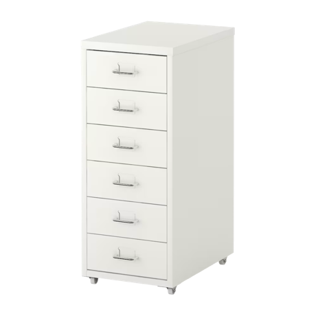 ヘルメル 引き出しユニット キャスター付き ホワイト