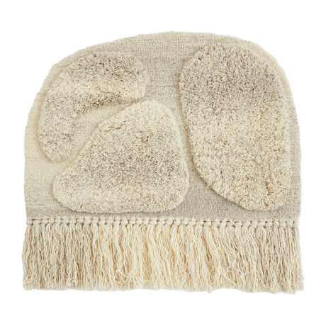 パターンパイルラグ ライトベージュ