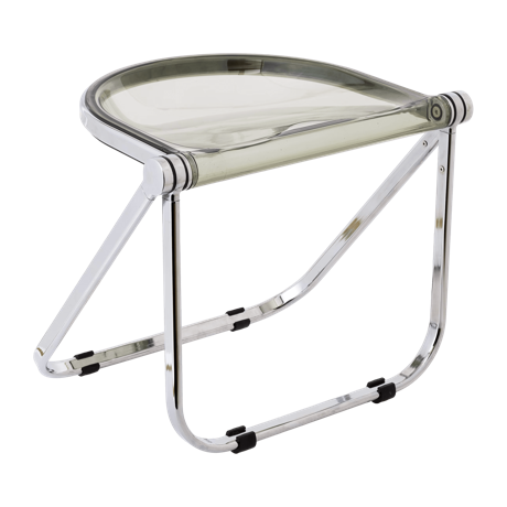 スツール 折りたたみ クリア シルバー 透明 グレー シンプル おしゃれ