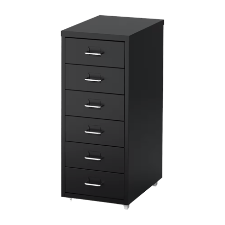 ヘルメル 引き出しユニット キャスター付き ブラック