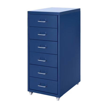 ヘルメル 引き出しユニット キャスター付き ブルー