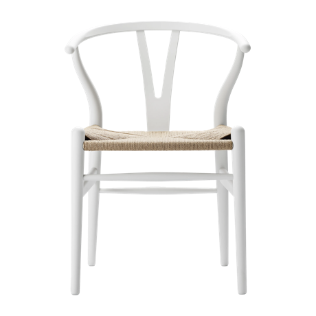 椅子 Yチェア CH24 ウィッシュボーンチェア ビーチ材 マット塗装 ナチュラルホワイト ナチュラルペーパーコード