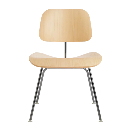 イームズ プライウッド ダイニングチェア メタルレッグ トリバレントクローム ホワイトアッシュ