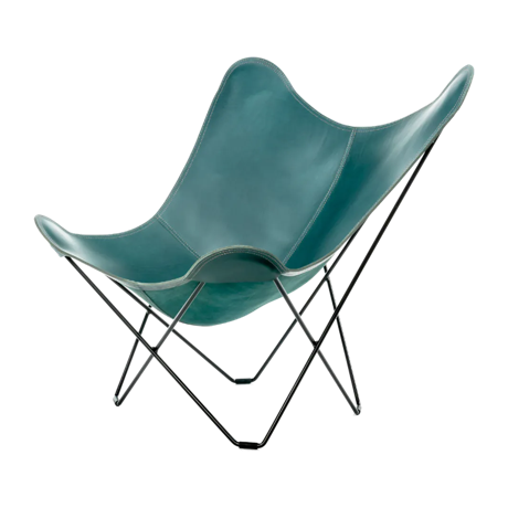 バタフライチェア パンパ マリポサ レザー オーシャンブルー
