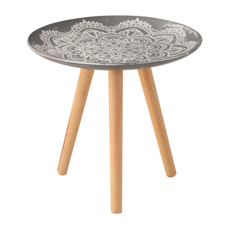トレイテーブル 丸テーブル グレー