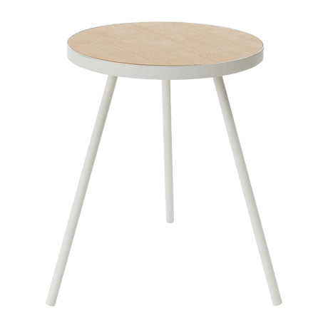 丸型サイドテーブル ホワイト