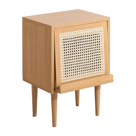 ラタンで編まれたサイドテーブル