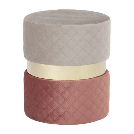 ジェム スツール グレー×ピンク