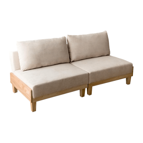 二人掛けソファ ライトベージュ シンプル ナチュラル おしゃれ