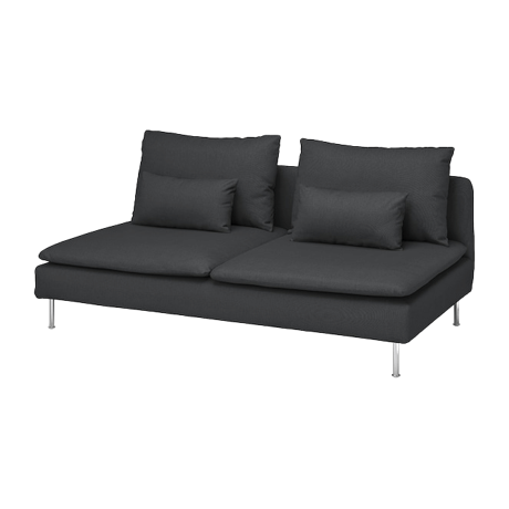 ソーデルハムン 3人掛けソファセクション フリードトゥナ ダークグレー