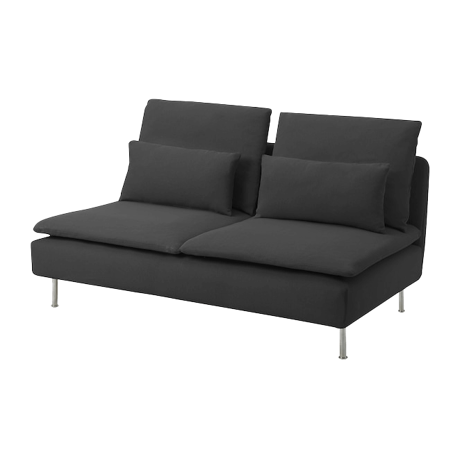 ソーデルハムン 3人掛けコンパクトソファセクション フリードトゥナ ダークグレー