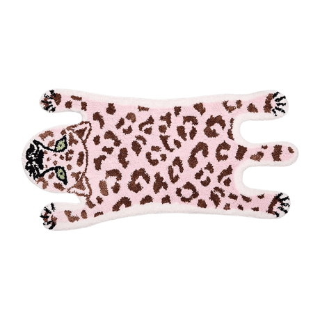 バスタブラグ ヒョウ柄 ピンク