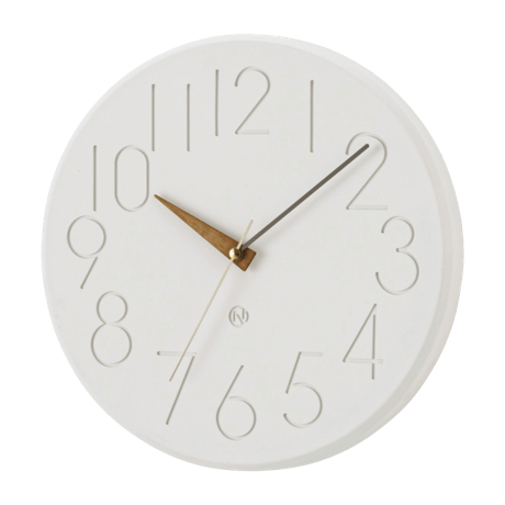 掛け時計 スムーク ホワイト