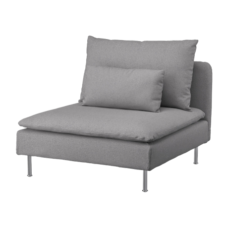 ソーデルハムン 1人掛けソファセクション トネルード グレー