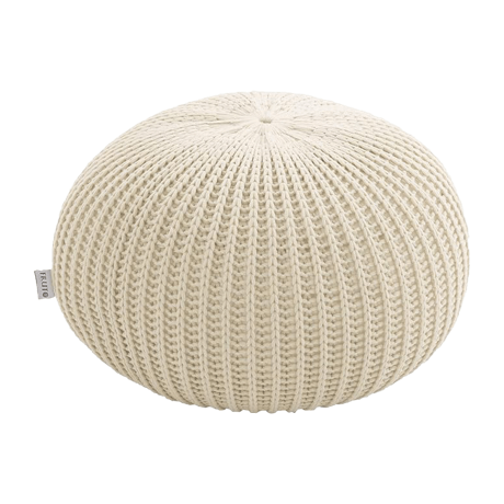 プーフ 丸 プフ クッション ニット 大 アイボリー