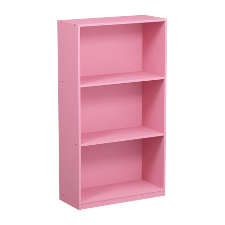 本棚 Basicシリーズ 3段 ピンク