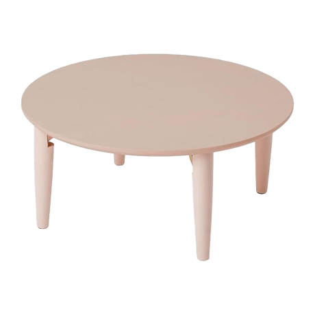 折り畳み 丸テーブル 天然木 コンパクト サクラピンク