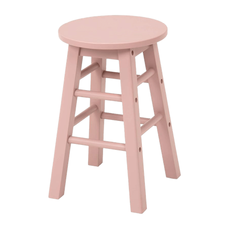 スツール チェア 椅子 天然木 木製 ピンク おしゃれ かわいい