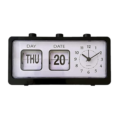 目覚まし時計 電池式 多機能 フリップクロック