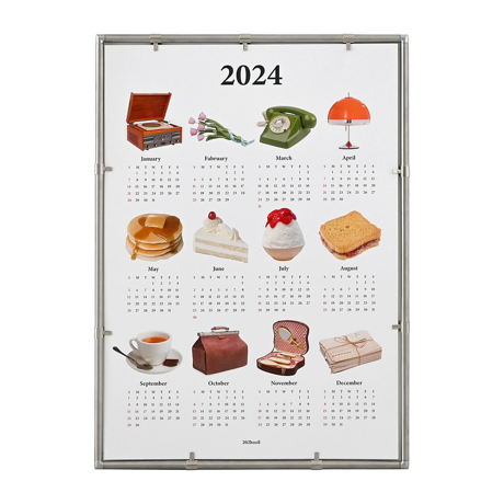 カレンダーポスター 2024 ステンレスフレーム モジュール