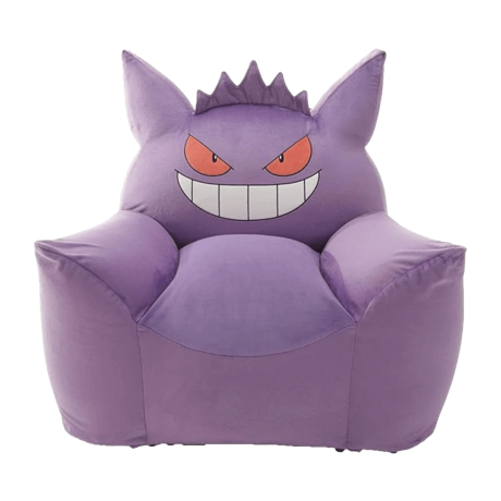 一人掛けビーズソファー ゲンガー ポケモン パープル 紫 カバーが洗える かわいい おしゃれ